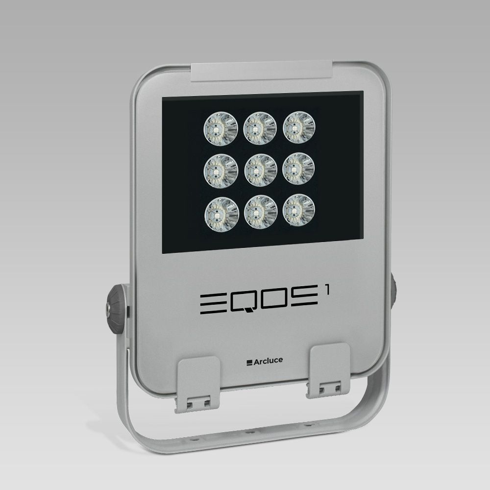 Outdoor floodlights  LED floodlight for outdoor lighting EQOS1, for professional use: modern design, excellent light output and energy efficiency