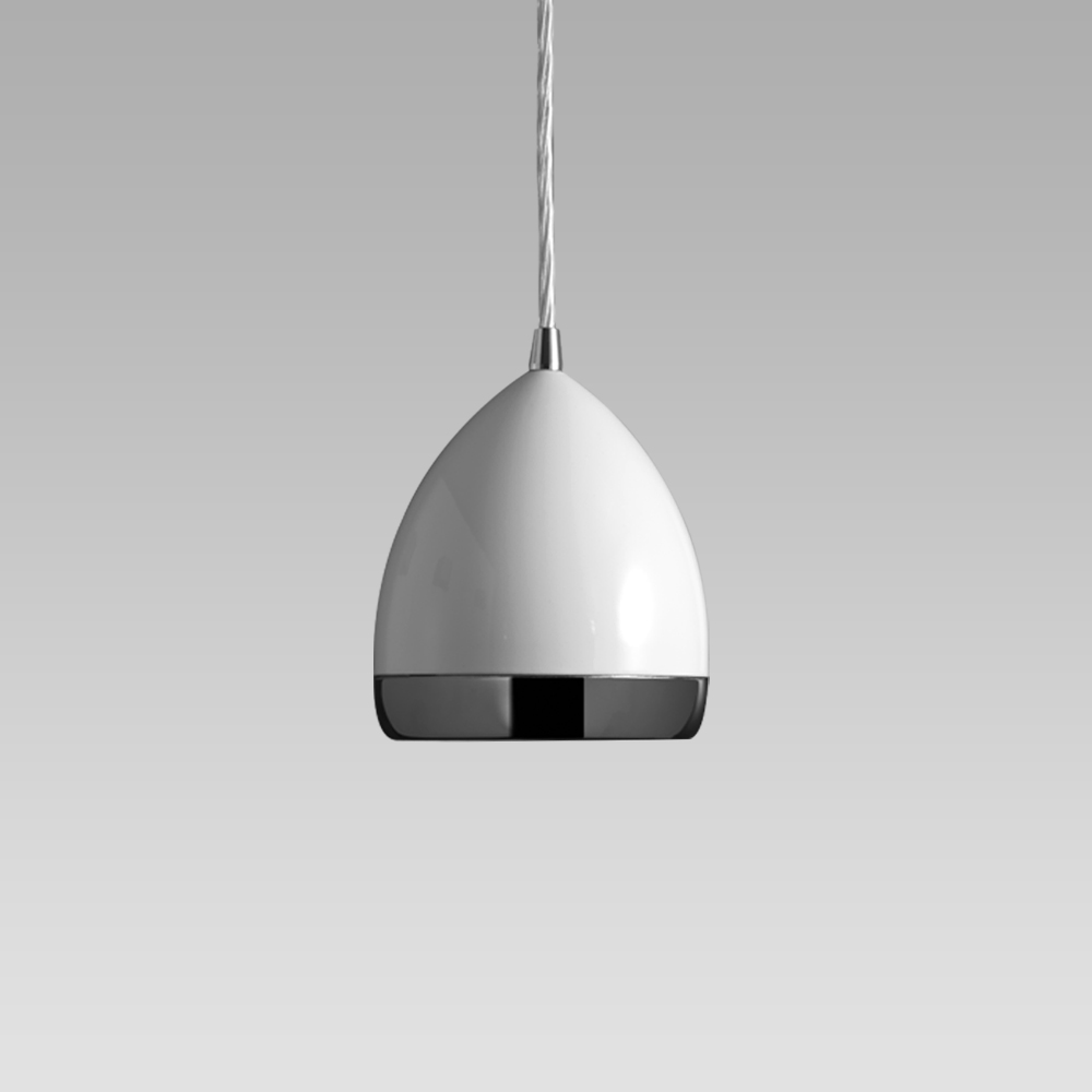 Pendant luminaires  Suspended luminaire featuring a stylish design for indoor lighting; it can be installed on electrified tracks