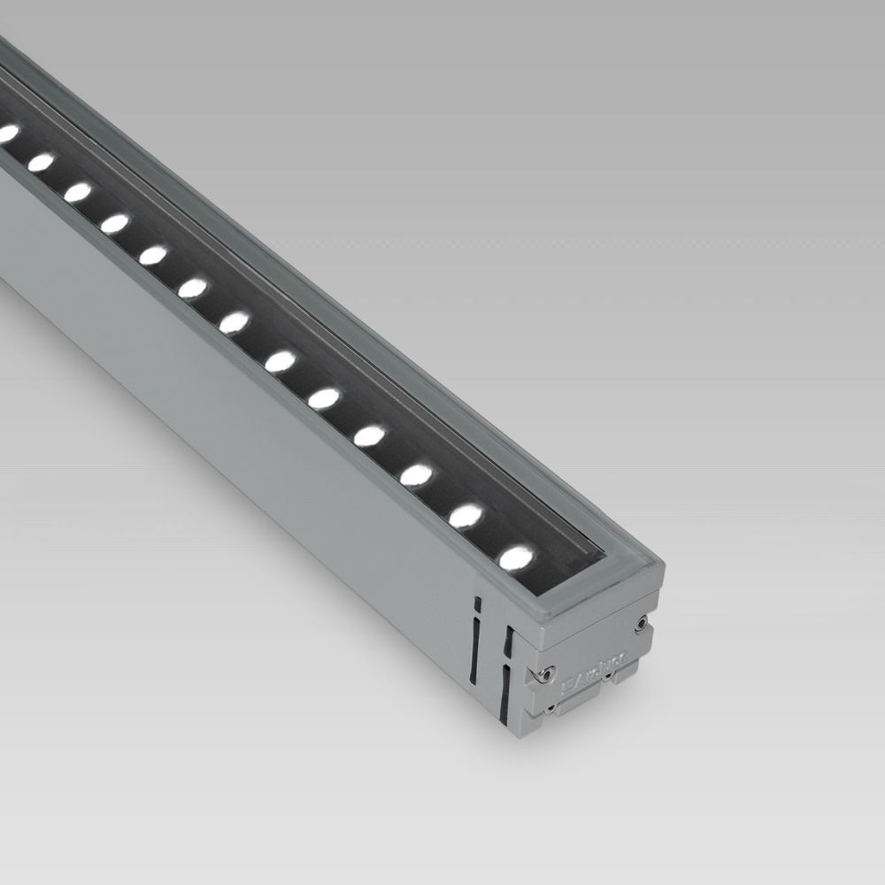 Facade fittings  Wall-mounted luminaire for facade lighting with linear design and scenographic light effects