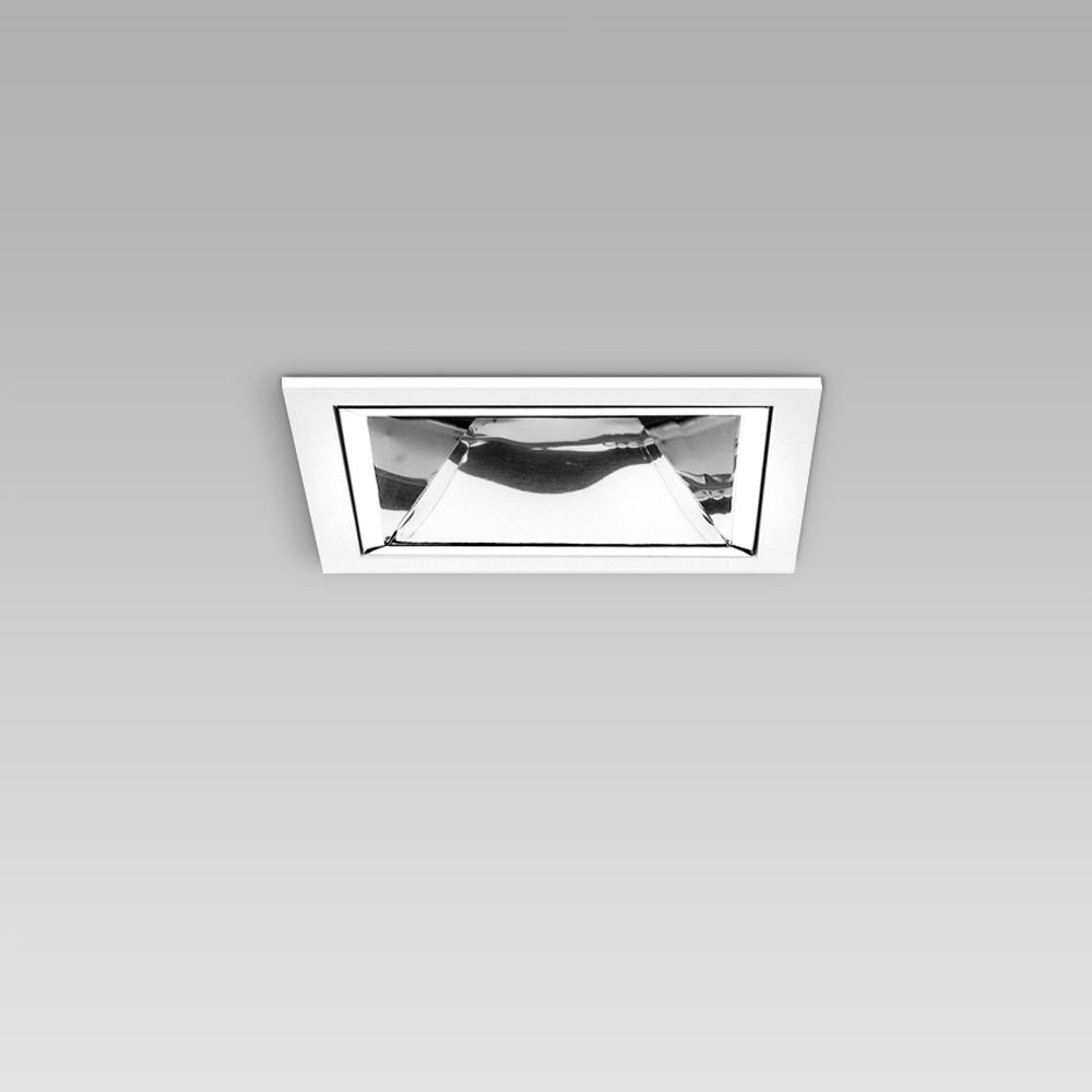 Recessed downlights Ceiling recessed luminaire for indoor lighting with elegant squared design
