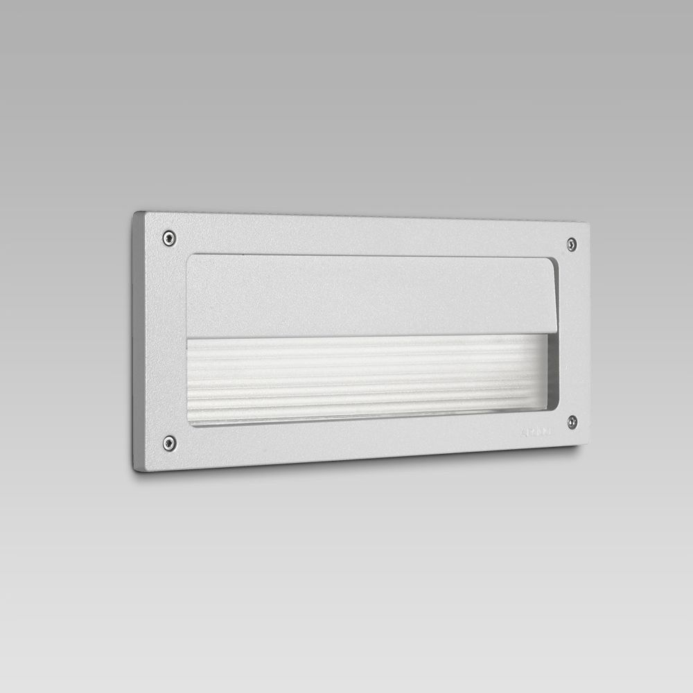 Wandeinbauleuchten Wall recessed steplight for functional lighting of outdoor areas featuring a rectangular design