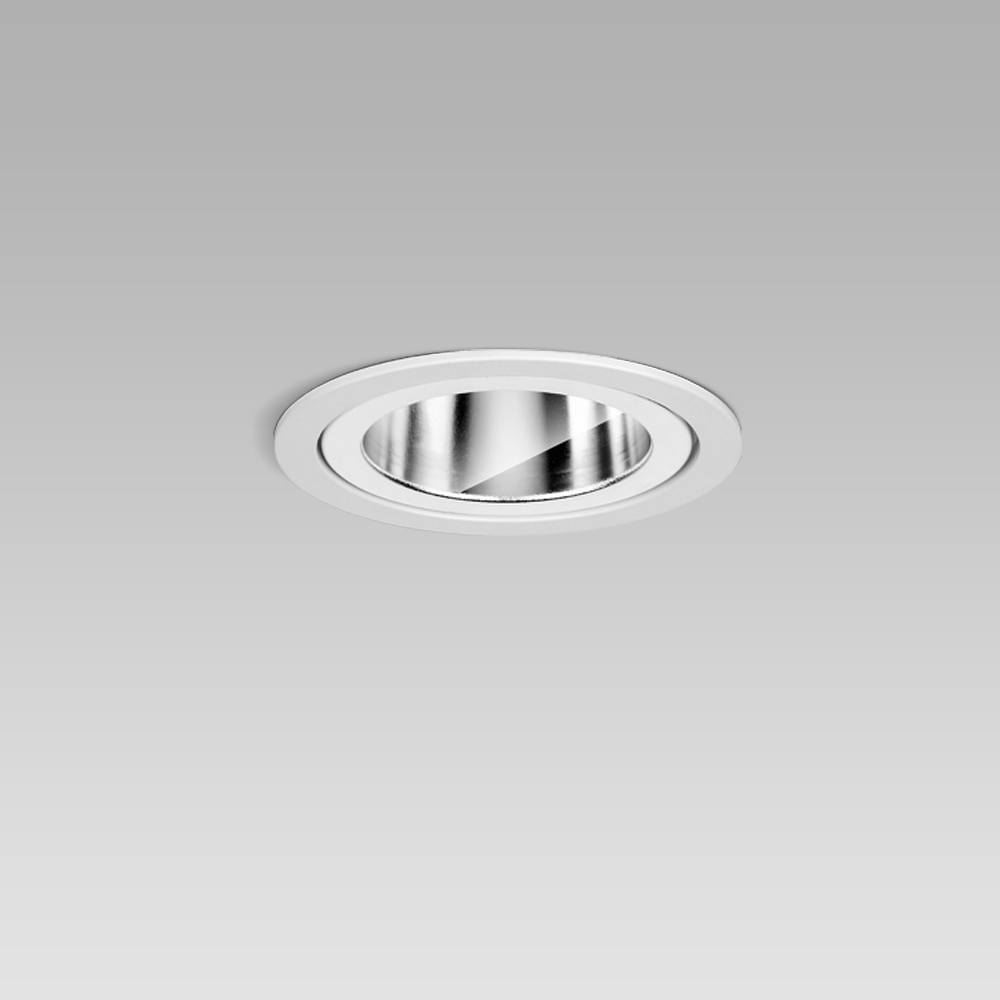 Recessed downlights Ceiling recessed luminaire for indoor lighting with elegant round design