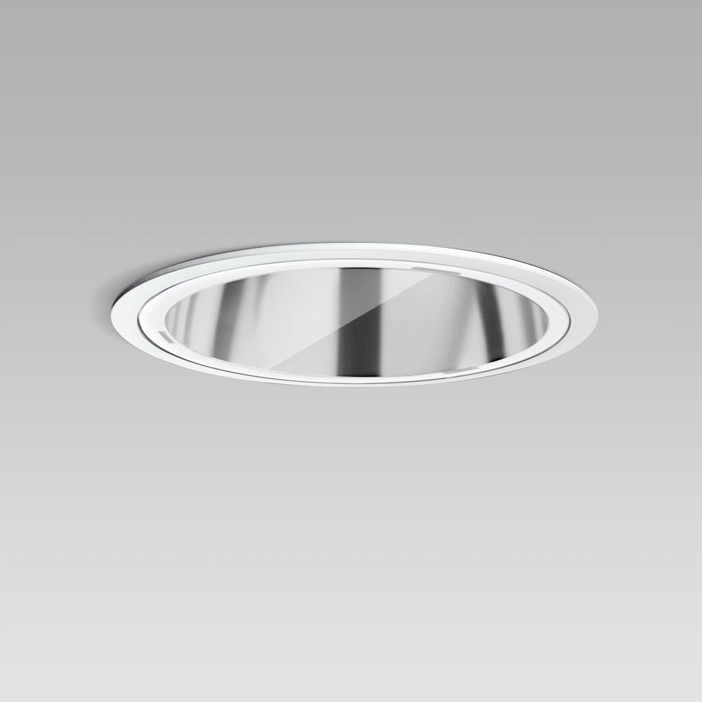 Elegante downlight da incasso a soffitto per illuminazione di interni, con profondità d'incasso minima e schermo a filo e professional LED