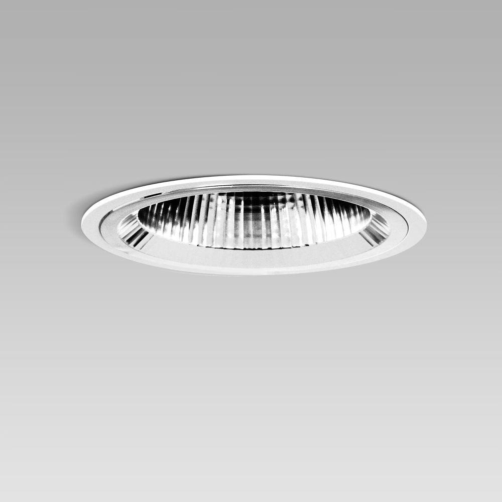 Recessed downlights  Ceiling recessed luminaire for indoor lighting with elegant round design and high visual comfort