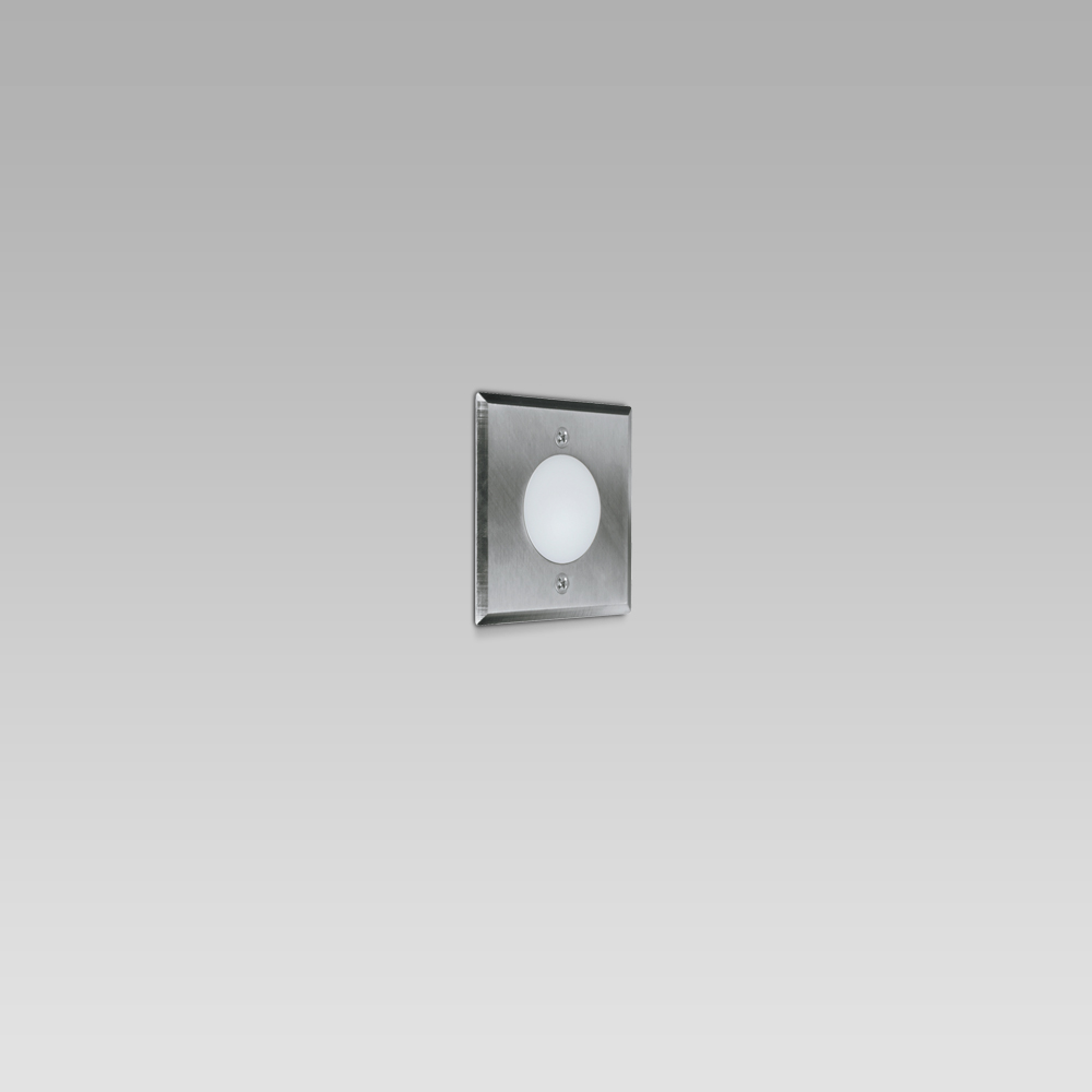 Recessed wall luminaires Wall recessed light fixture for indoor and outdoor lighting, featuring a simple design