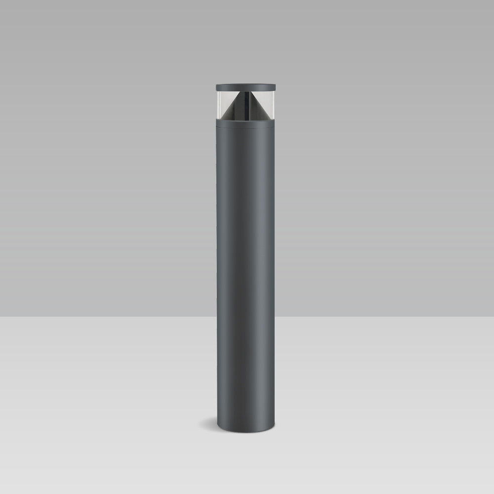 Bollard light for garden lighting with an elegant, cylindrical design, perfect for public lighting and residential environments