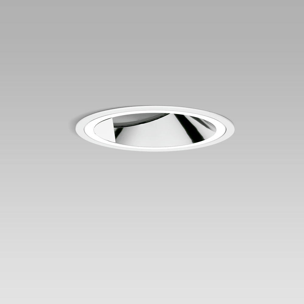 Apparecchio da incasso a soffitto dal design elegante e dall'elevato comfort visivo per l'illuminazione di interni